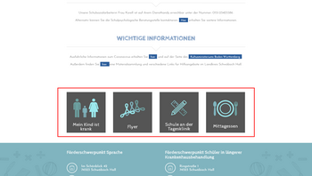 Links auf der Startseite